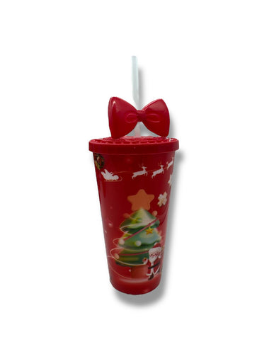 VASO NAVIDEÑO C/TAPA Y POPOTE GM36-10H-47