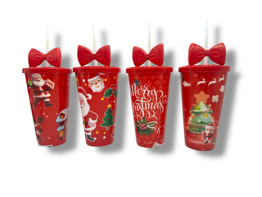 VASO NAVIDEÑO C/TAPA Y POPOTE GM36-10H-47