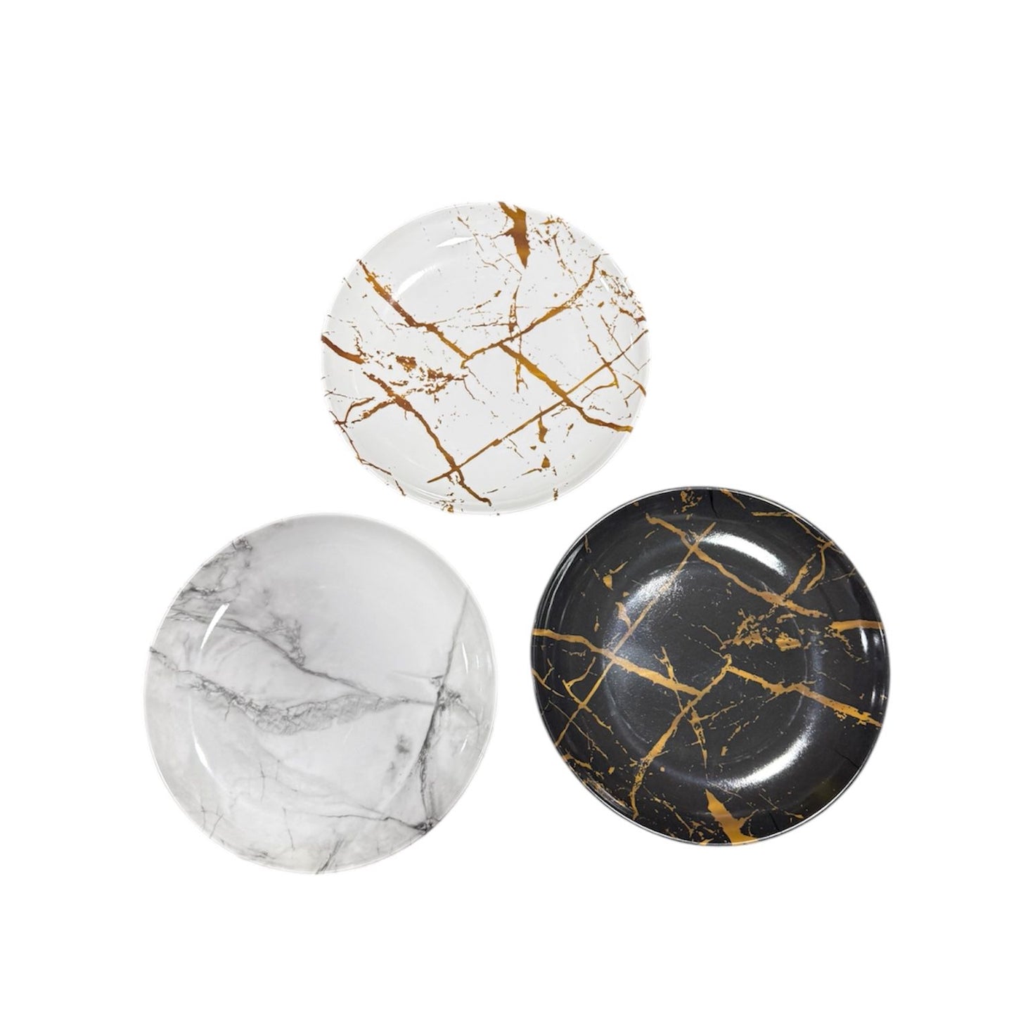 PLATO TRINCHE DE MELAMINA MARMOLEADO