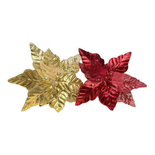 NOCHEBUENA CON GLITTER CEREZAS GM1162-5A-34