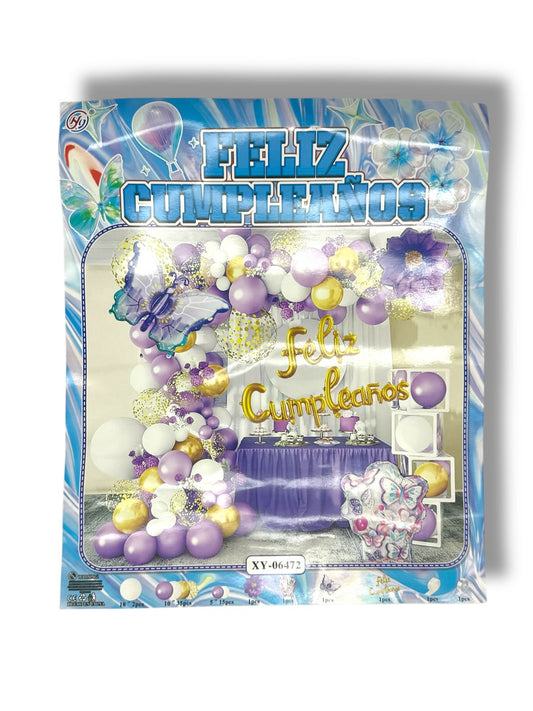 SET DE GLOBOS FELIZ CUMPLEAÑOS XY-06472 GM743-1H-4