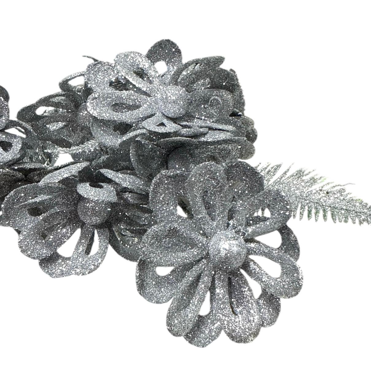 RAMO DE 9 FLORES C/GLITTER GM561-1H-1