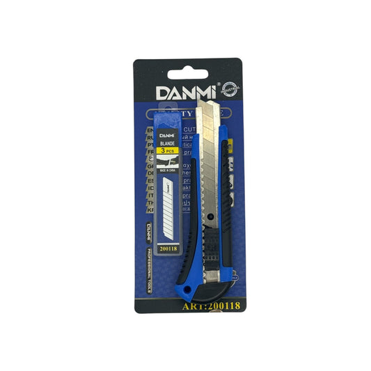 CUTTER 18MM C/CUCHILLAS DE REPUESTO GM574-1G-6