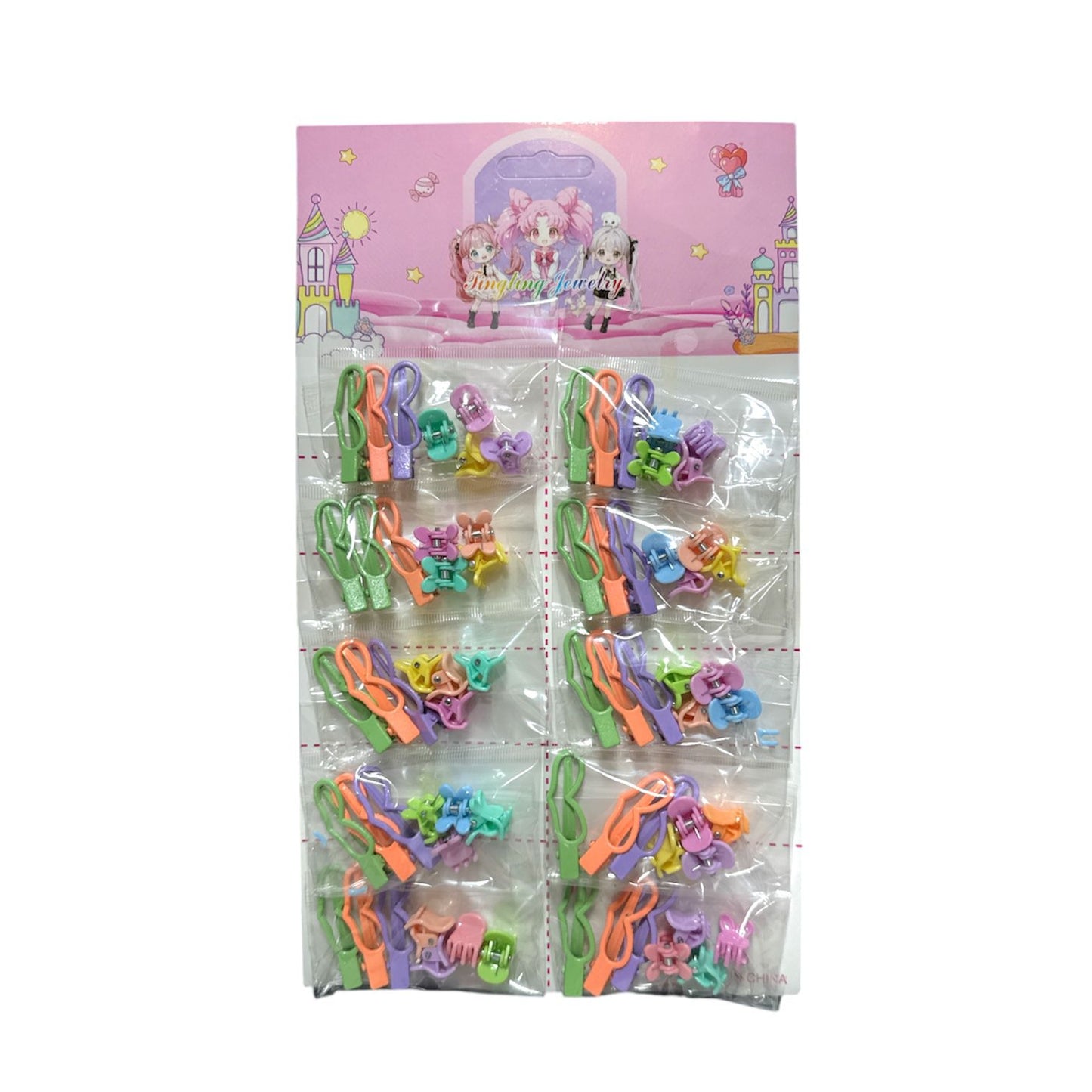 MINI PINZAS P/CABELLO 7 PZAS GM110-3B-26 DECENA