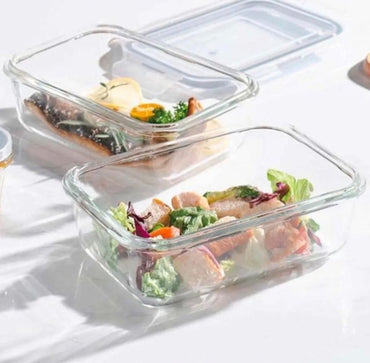 CONTENEDOR DE VIDRIO 3PZAS C/TAPA TRANSPARENTE GM1296-2A-10