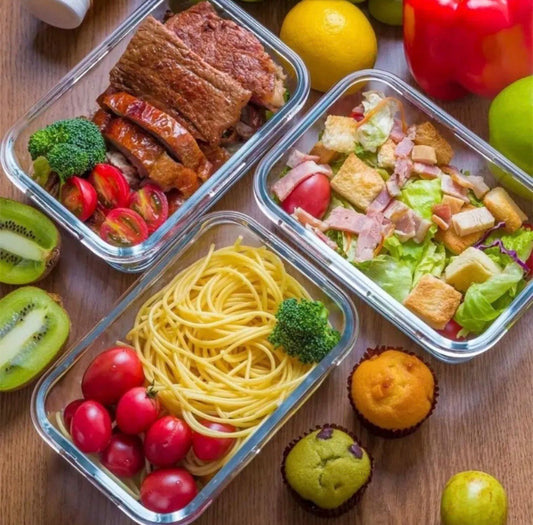 CONTENEDOR DE VIDRIO 3PZAS C/TAPA TRANSPARENTE GM1296-2A-10