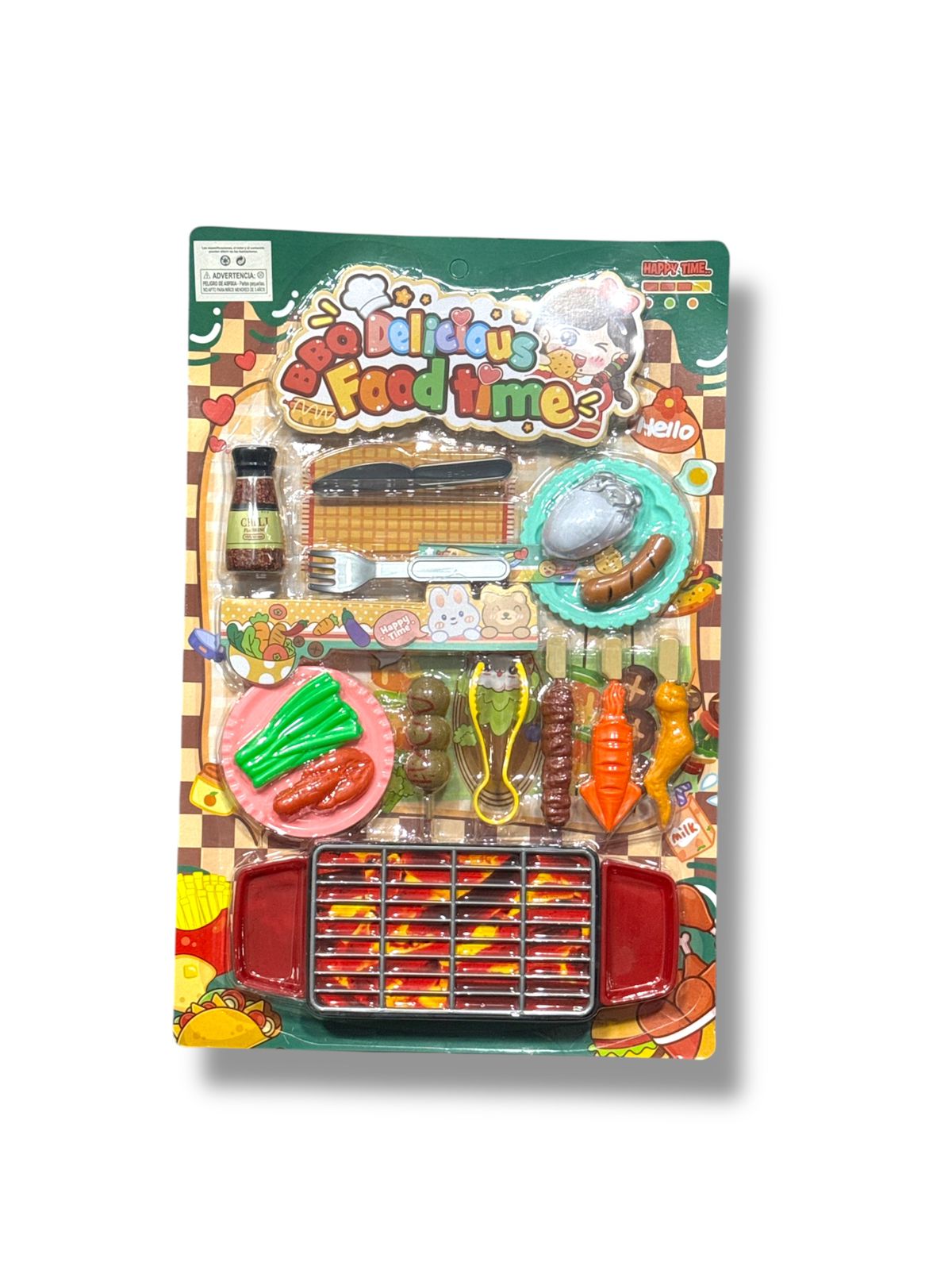 JUEGO DE PARRILLA BBQ FOOD TIME 04146