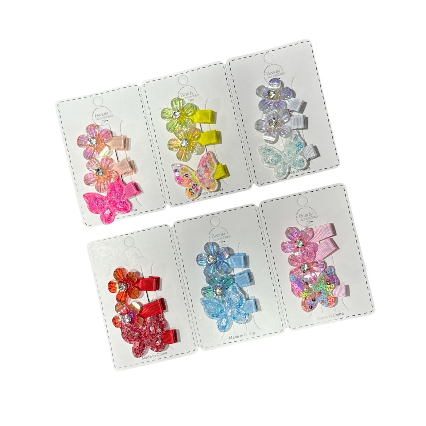PASADOR MINI MARIPOSA Y FLORES 3PZAS GM144-10B-14