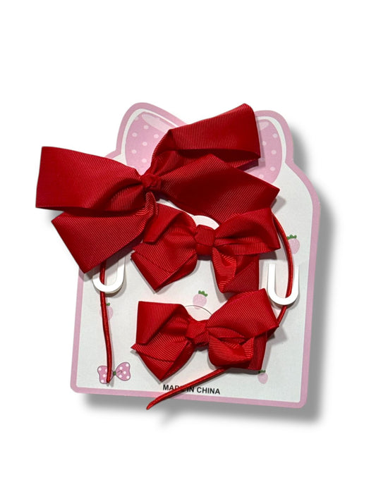 DIADEMA CON MOÑO + 1 PAR MOÑOS GM775-3B-46