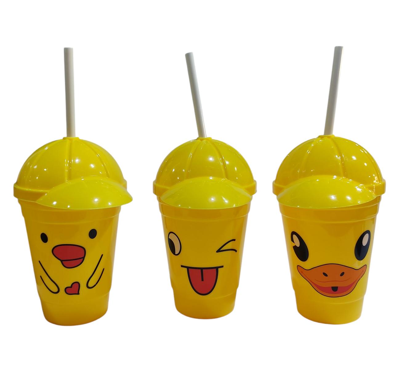 VASO C/TAPA Y POPOTE PATITO GM36-10H-25