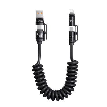 CARGADOR RESORTE 4 EN 1 L-USB-C 65W GM1223-4A-15