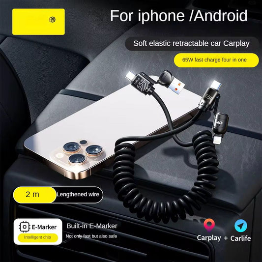 CARGADOR RESORTE 4 EN 1 L-USB-C 65W GM1223-4A-15