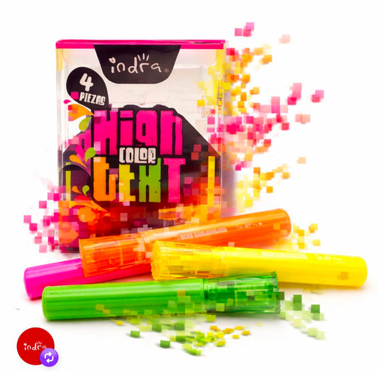 MARCATEXTOS FLUORESCENTES 4PZAS IND-1254