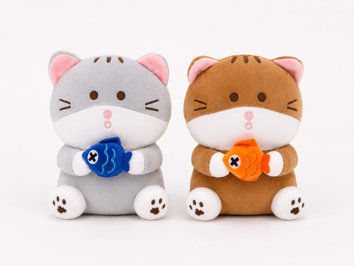 PELUCHE GATITO Y PEZ 20CM GM1371-1A-1