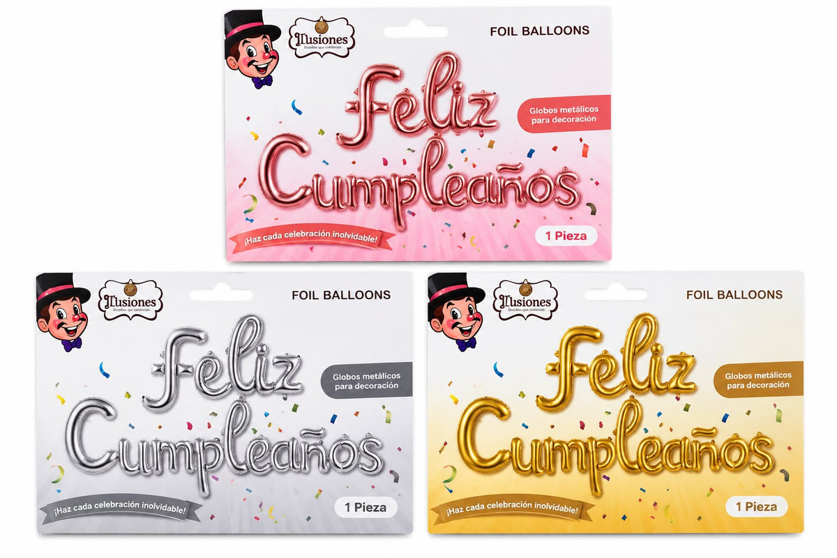 GLOBO FELIZ CUMPLEAÑOS 2 PZAS GZ-10393