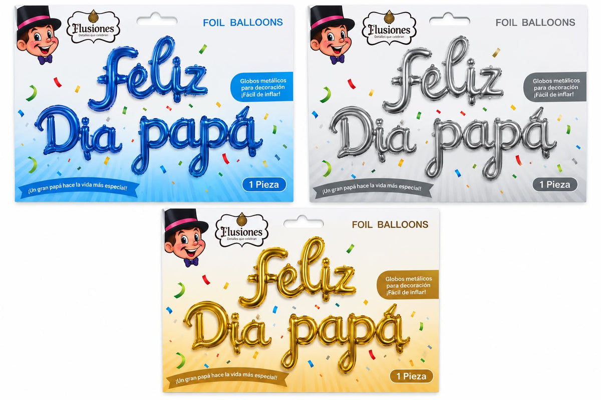 GLOBO FELIZ DIA PAPA 3 PZAS GZ-10397