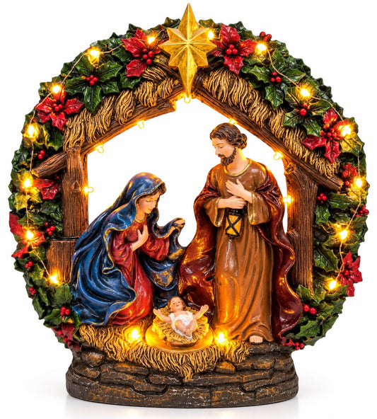 NACIMIENTO CORONA C/LUZ Y SONIDO GM1222-4G-28