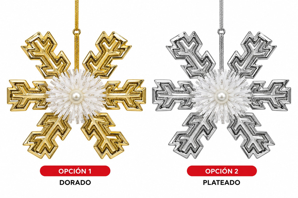 ADORNO NAVIDEÑO COPO DE NIEVE 18CM GM1304-2A-19
