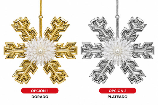 ADORNO NAVIDEÑO COPO DE NIEVE 18CM GM1304-2A-19