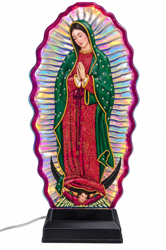 80L FIGURA VIRGEN LED'S CALIDO JL3420 46x23CM