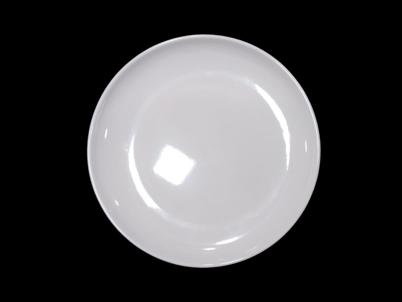 Plato extendido blanco de melamina