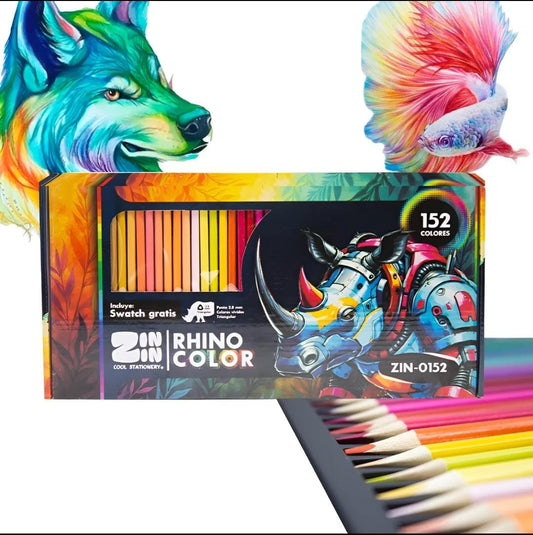 LAPICES DE COLORES RHINO COLOR 152 PZAS ZIN-0152