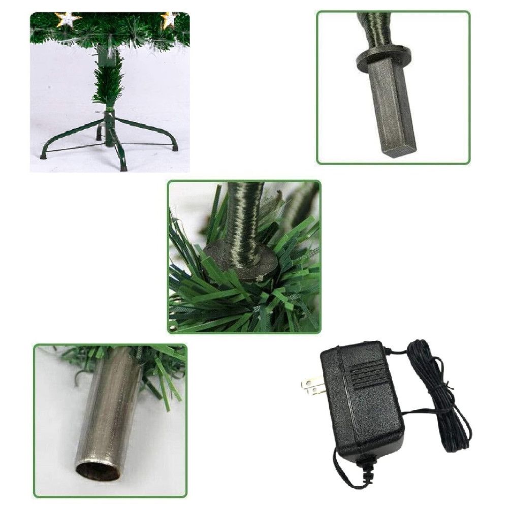 ARBOL DE NAVIDAD 210CM PINOS C/LUZ FIBRA OPTICA GM611-8A-4