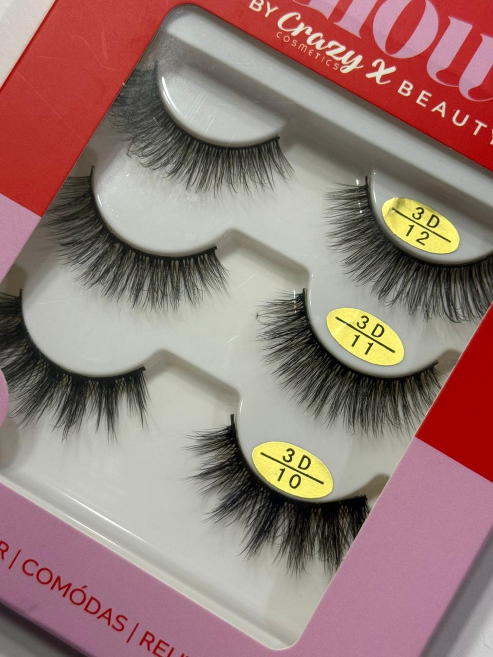 SET PESTAÑAS 3D GLOW BEAUTY 3PZAS GM1233-3A-2
