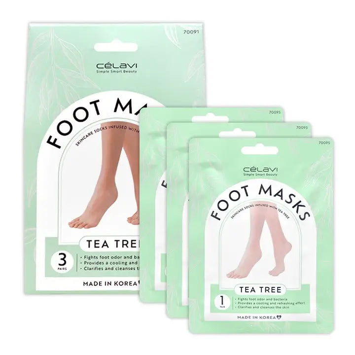 MASCARILLA P/PIES TEA TREE 3 PZAS CELAVI 70091