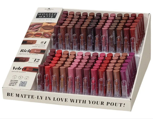 Blister Lápiz labial mate en mousse 144 pzas