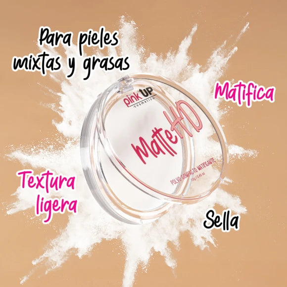 POLVO  COMPACTO MATIFICANTE MATE HD PINK UP PKHD