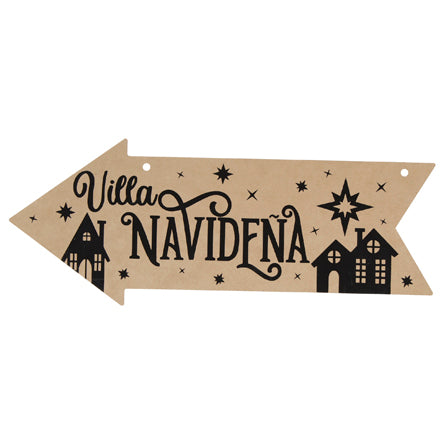 Decoración en forma de flecha frase 20x50