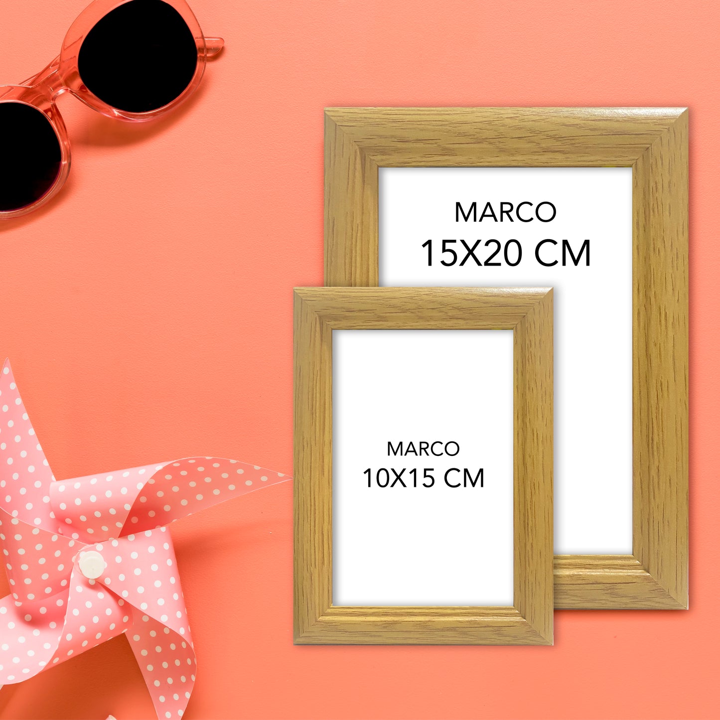 Marco madera natural