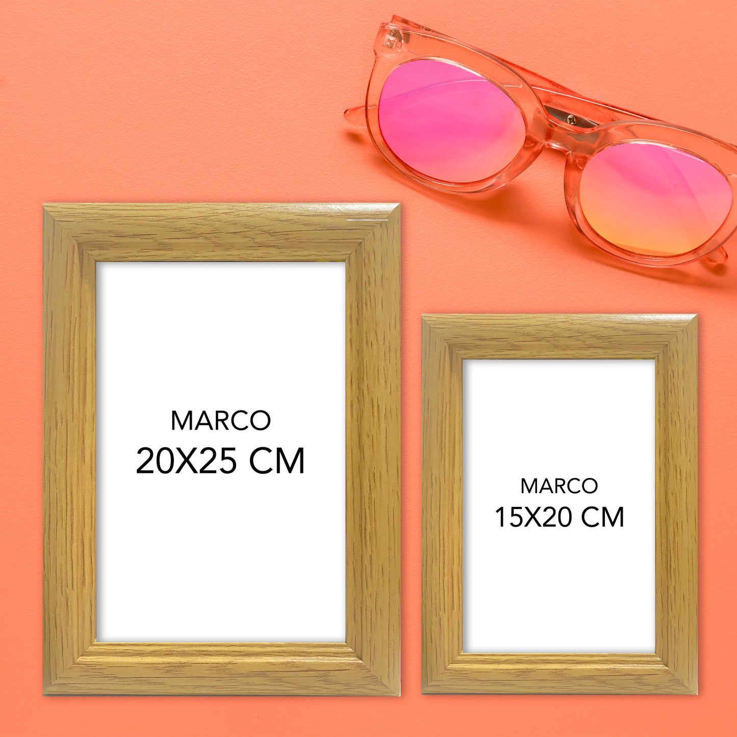 Marco madera natural