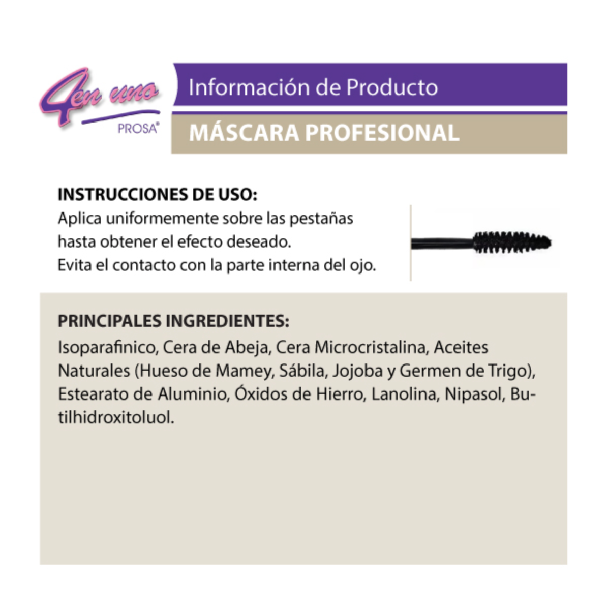 Máscara profesional Prosa