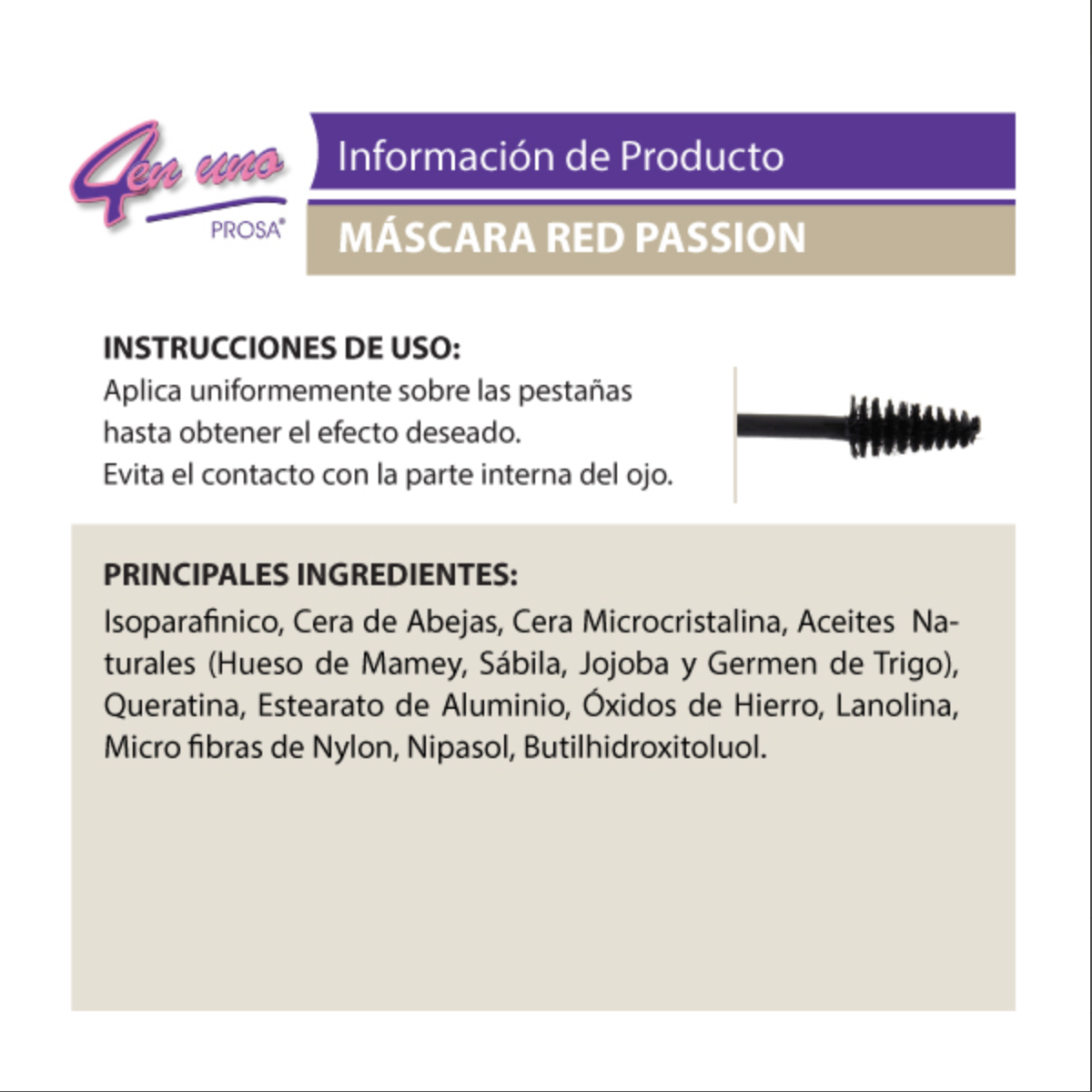 Máscara Red Passion Prosa