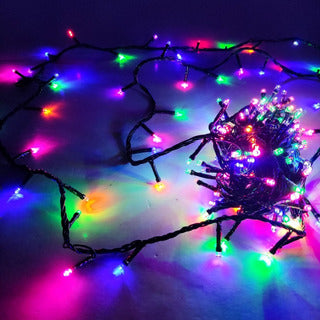 Series Led Mágica color cable verde, varios tamaños, cajita.