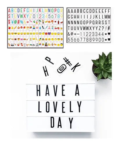 CAJA DE LUZ MENSAJE VINTAGE