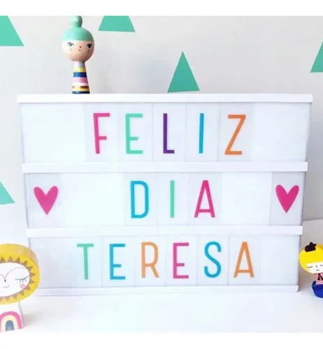 CAJA DE LUZ MENSAJE VINTAGE