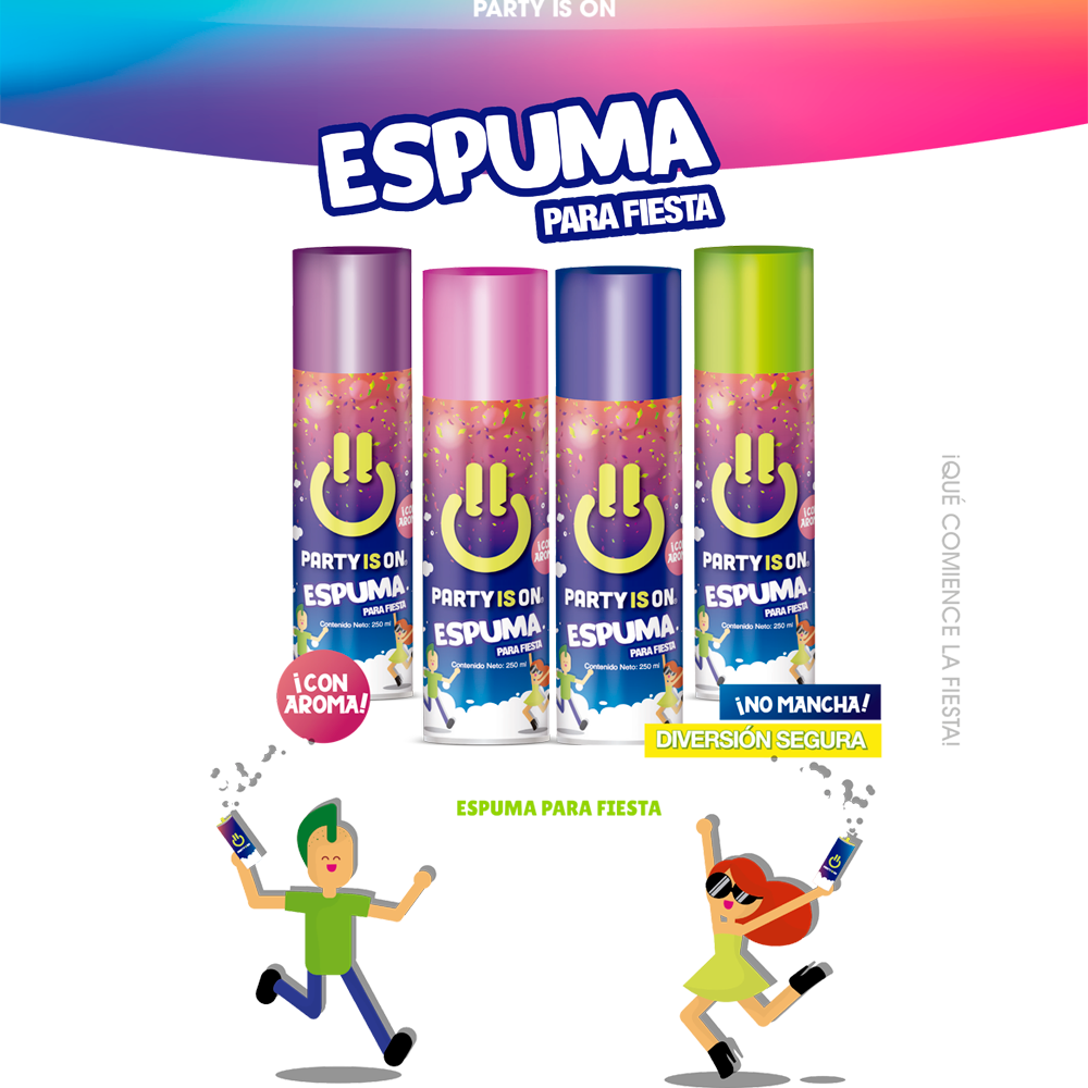Espuma para fiesta