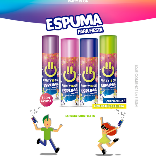 Espuma para fiesta