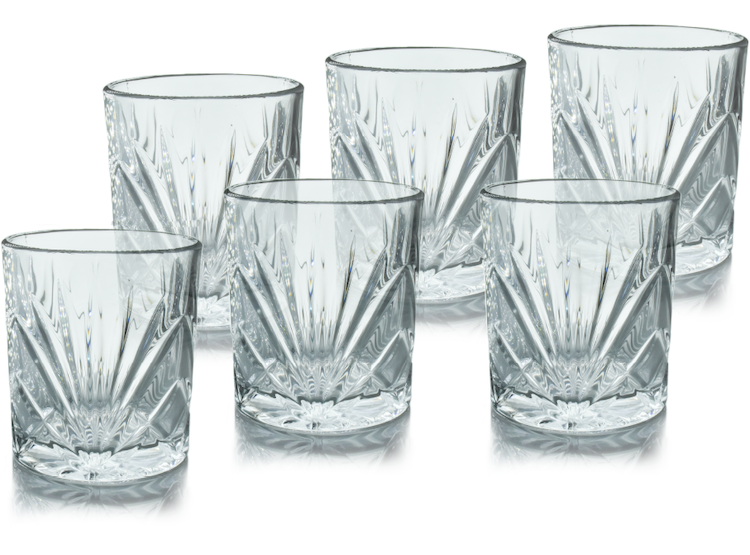 Set 12 Vasos Cristal Vidrio 360 Modernos Grandes Resistente