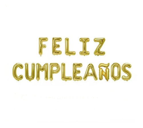 LETRERO DE GLOBOS FELIZ CUMPLEAÑOS GM743-1H-14