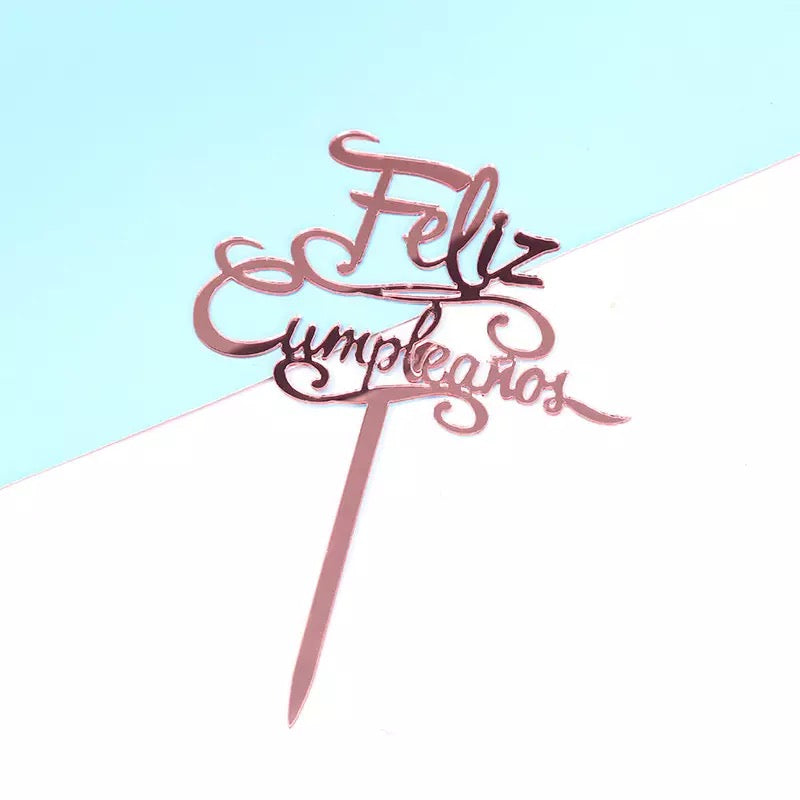 Cake topper feliz cumpleaños
