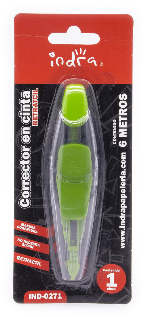Corrector en cinta tipo pluma 6mx5mm IND-0271