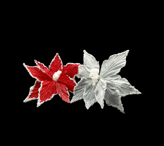 FLOR NOCHE BUENA CON NIEVE GZ-6154