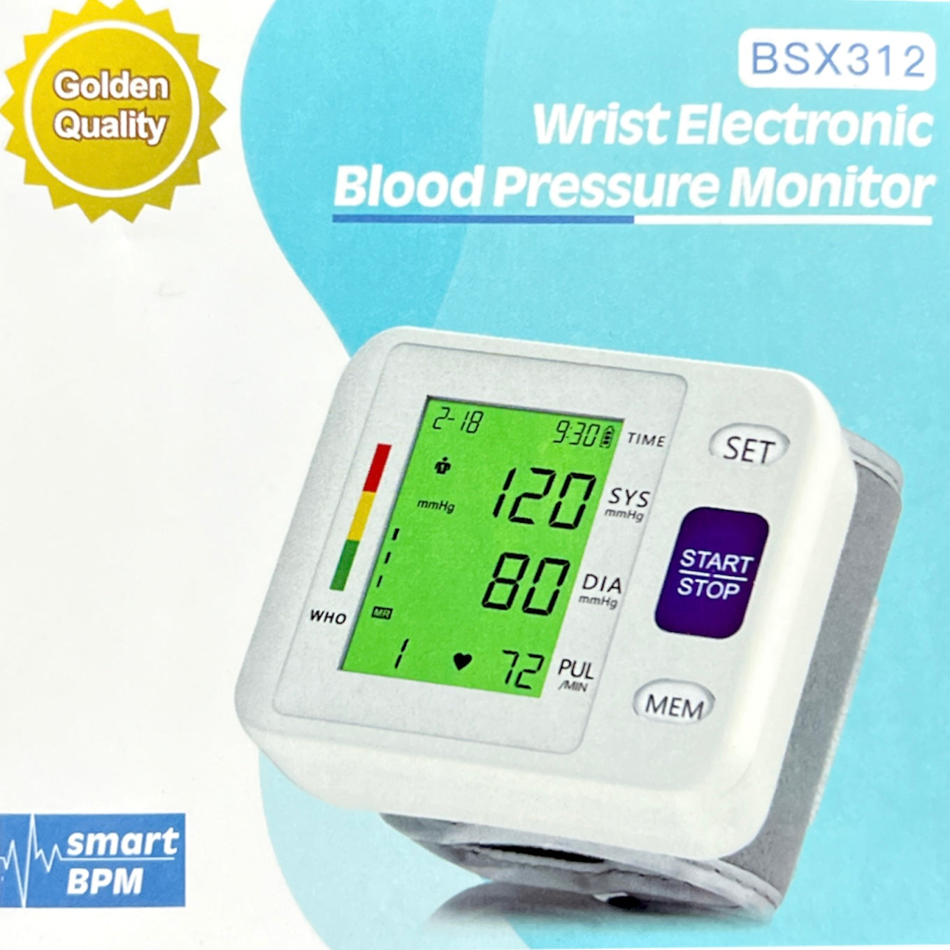 MEDIDOR DE PRESIÓN ARTERIAL DIGITAL PULSERA GM821-1F-5 – CasaGutza