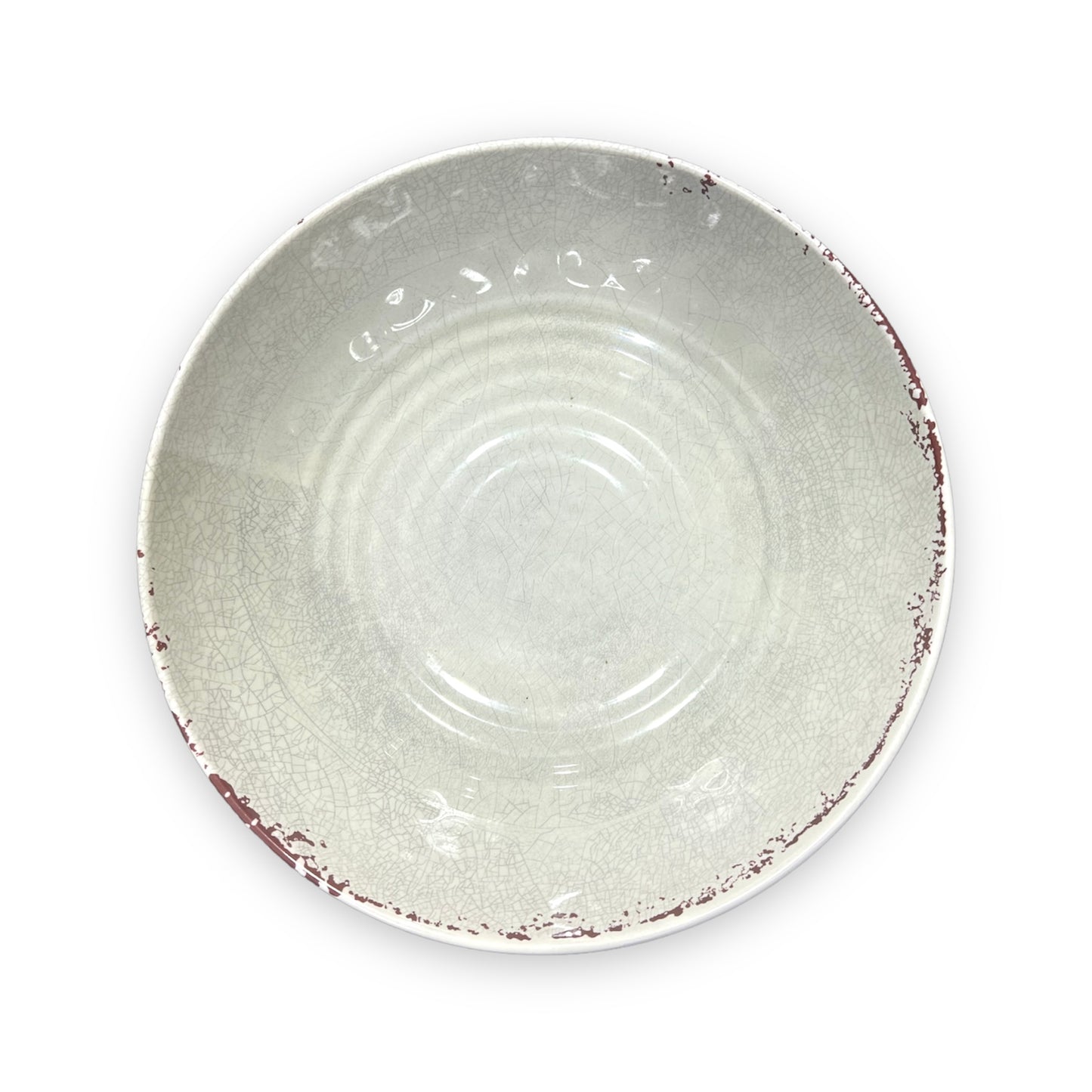 Plato de melamina blanco diseño tipo peltre GZ-5522/23/24