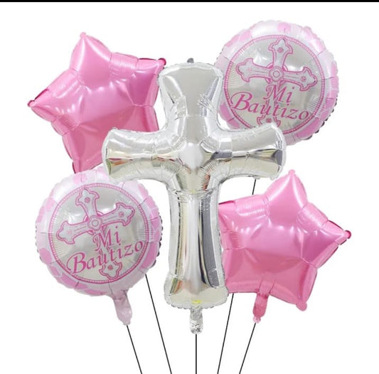 GLOBOS PARA DECORACIÓN MI BAUTIZO