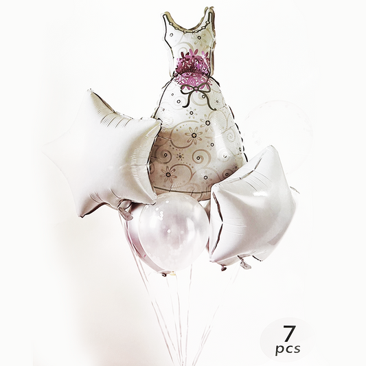 SET GLOBO VESTIDO DE NOVIA 7 PZAS GZ-4528